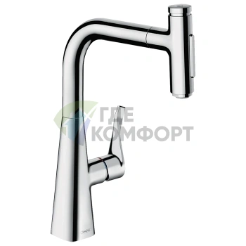 Смеситель для кухни Hansgrohe Metris M71 с выдвижным душем и системой sBox (73817000) - фото 1