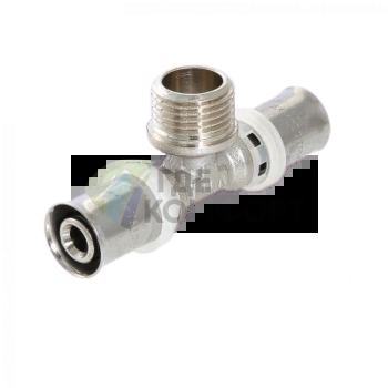 Тройник пресс с наружной резьбой 26х3/4х26 Valtec - фото 4