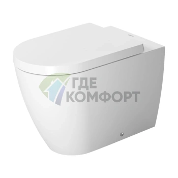 Унитаз Duravit ME by Starck напольный пристенный с горизонтальным стоком 4,5 л 370x600 мм белый с WonderGliss (21690900001) - фото 1