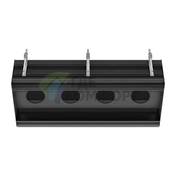 Профиль линейный GESSI BINARIO 880 мм для 4 модулей, цвет Black XL, установка Easy-Fix (61127#299) - фото 1