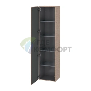 Подвесной шкаф Duravit 40x36,3x176 см, цвет Дуб кашемировый, 1 дверца, 4 полки (LC1180L1111) - фото 1