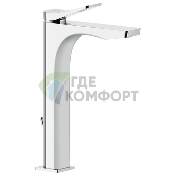 GESSI Rilievo Однорычажный смеситель для раковины с донным клапаном, хром (59009#031) - фото 1