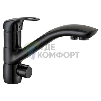 Смеситель для кухни Zorg Clean Water ZR 404 KF чёрный - фото 1