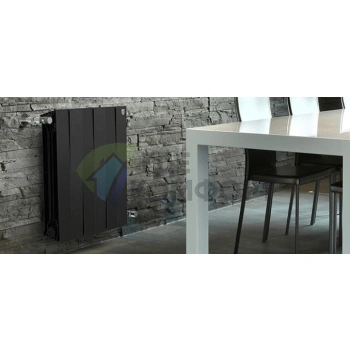 Радиатор биметаллический Royal Thermo Piano Forte 500 noir sable 8 секций-черный - фото 2