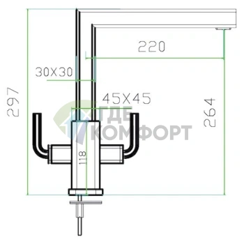 Смеситель Zorg Inox Levos-A для кухни: стиль и надежность из нержавеющей стали - фото 2