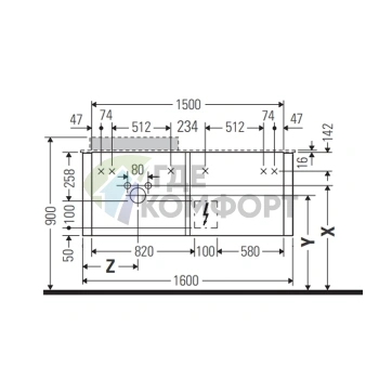 Тумба подвесная Duravit Happy D.2 Plus 408x1600x550 мм, 4 ящика, цвет stone grey satin matt (HP4963R9292) - фото 2