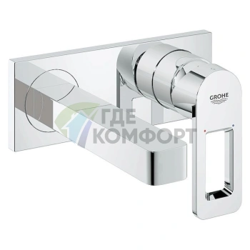 Смеситель Grohe Quadra 33007001 для раковины настенный однорычажный с хромированным покрытием - фото 1
