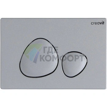 Кнопка смыва для унитаза Creavit Spa GP7002.00 серый матовый - фото 1