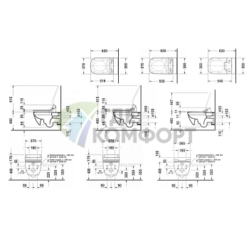 Стильный подвесной унитаз Duravit Happy D.2 SensoWash с функцией биде (2550590000) - фото 2