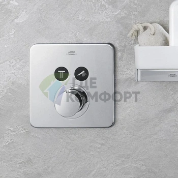 Термостатический смеситель для душа AX ShowerSelect встраиваемый, хром, 2 выхода (36707000) - фото 1