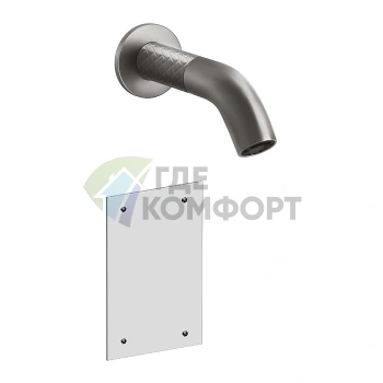 Электронный настенный смеситель GESSI 316 INTRECCIO в цвете Steel Brushed (54114#239) - фото 1