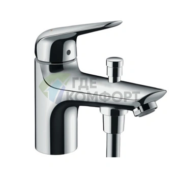 Смеситель Hansgrohe Novus для борта ванны с вакуумным переключателем и изливом 140 мм (71321000) - фото 1