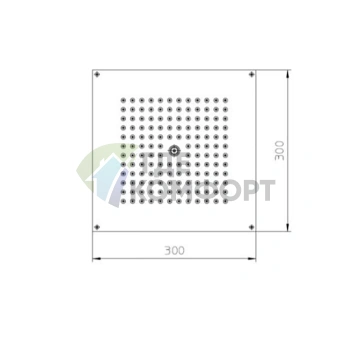 Верхний душ BOSSINI PARIS-CUBE 300x300 мм с настенным кронштейном 28x400 мм, хром (H77603.030) - фото 2