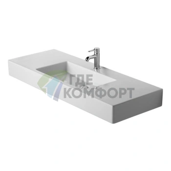 Раковина Duravit Vero для мебели без перелива, с отверстием под смеситель, 1250x490 мм, белый (329120041) - фото 3