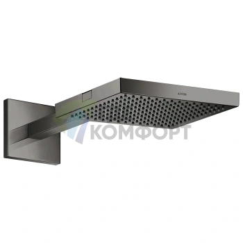 Верхний душ AXOR SHOWERS 240x240 мм с настенным держателем, полированный черный хром (10925330) - фото 1