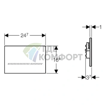 Кнопка смыва для скрытого монтажа Geberit Sigma 80 116.090.SM.1 - фото 4