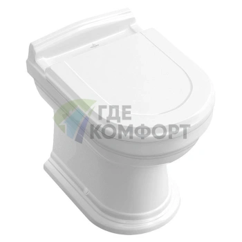 Унитаз приставной Villeroy & Boch Hommage 6663R210R2 (белый star white) - фото 1