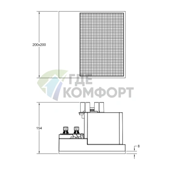 Аудиомодуль GESSI BINARIO 200x200 мм с простой установкой Easy-Fix в цвете Mirror Steel (61113#238) - фото 2