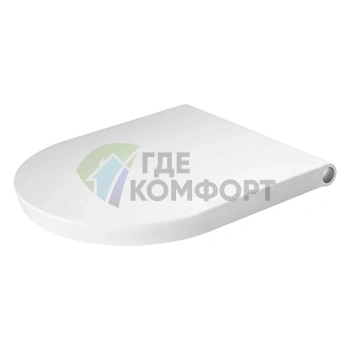 Сиденье для унитаза Duravit White Tulip с системой мягкого закрывания, хромированной фурнитурой, белое (27090000) - фото 1