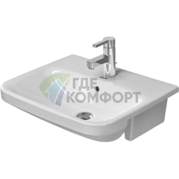 Встраиваемая раковина Duravit DuraStyle 550x455 мм с отверстием под смеситель (375550000) - фото 1