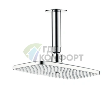 Верхний душ HG Raindance E 1jet RainAir 250x150 мм с держателем, хром (27380000) - фото 1