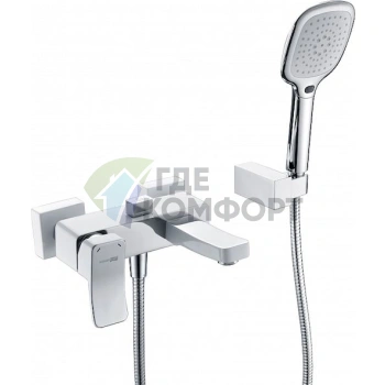 Смеситель для ванны с душем Wasserkraft Aller 1061WHITE