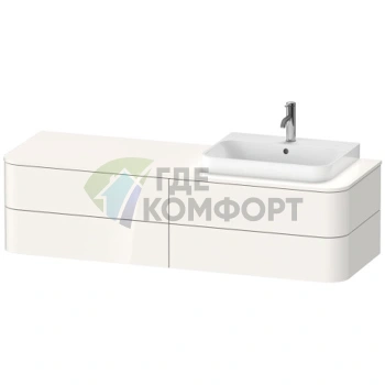 Подвесная тумба Duravit Happy D.2 Plus, 408x1600x550 мм, 4 ящика, цвет Stone Grey Satin Matt (HP4973L9292) - фото 1