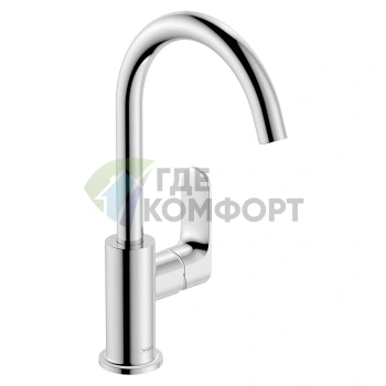 Смеситель для раковины Hansgrohe Rebris S с поворотным изливом и донным клапаном в хроме (72536000) - фото 1
