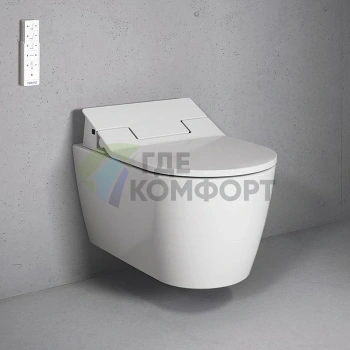 Унитаз подвесной Duravit Me by Starck безободковый с функцией биде Sensowash, белый, 570x370 мм (2529590000) - фото 1