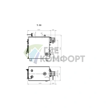 Напольный твердотопливный котел Траян Т-30-1КТ - фото 3