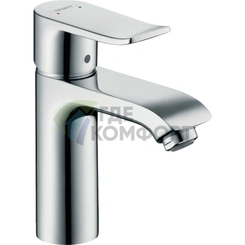 Смеситель для раковины Hansgrohe Metris однорычажный, хром, компактный излив 116 мм (31084000) - фото 1