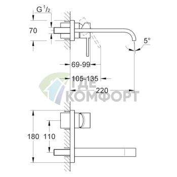 Смеситель для раковины Grohe Allure 19386000 - фото 2
