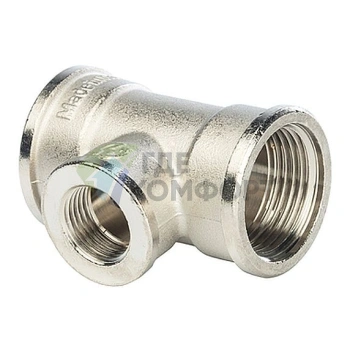 Stout Тройник ВВ переходной никелированный 1X1/2X1 - фото 1
