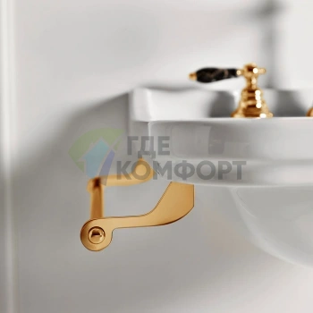 Полотенцедержатель Kerasan Waldorf боковой 40 см золото (740891oro) - фото 1