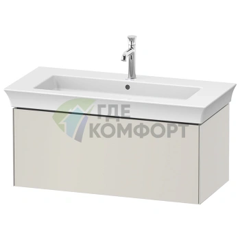 Подвесная тумбочка Duravit White Tulip с выдвижным ящиком, Nordic White Satin matt (410x984x458 мм) (WT424203939) - фото 1