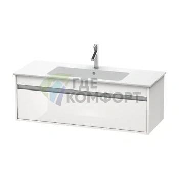 База под раковину Duravit Ketho для ME by Starck с 1 ящиком, 410x1200x475 мм, белая глянцевая (KT642102222) - фото 1