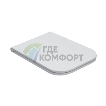 Сиденье для унитаза GLOBO Stone 56 см белое с микролифтом (хром) (ST020 BI/cr) - фото 1