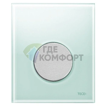 Кнопка смыва TECE Loop Urinal: зеленое стекло с матовым хромом (9242652) - фото 1