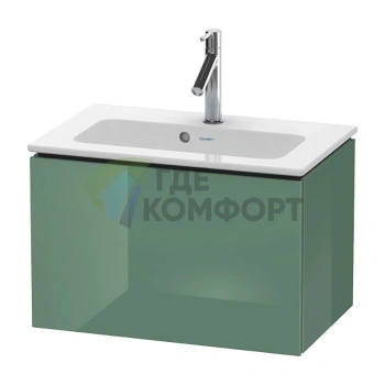 База под раковину Duravit L-Cube 400x620x391 с выдвижным ящиком, цвет нефрит глянцевый (LC615600303) - фото 1