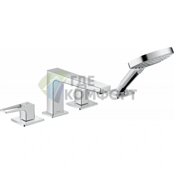Смеситель Hansgrohe Metropol для ванны с ручным душем 3jet, хром (74553000) - фото 1