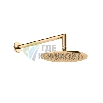 Верхний душ GESSI Ingranaggio с кронштейном 250 мм, цвет Brushed Brass PVD (63348#727) - фото 1