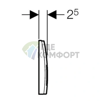 Кнопка смыва Geberit Delta 50 115.135.46.1 в матовом хроме - фото 3