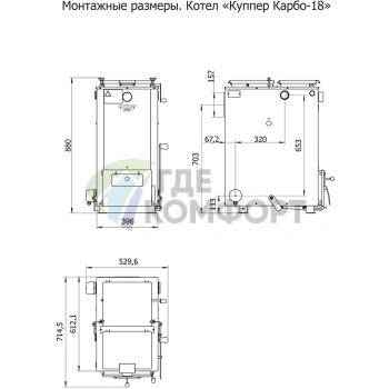 Твердотопливный напольный одноконтурный котел Теплодар Куппер КАРБО 18 - фото 3