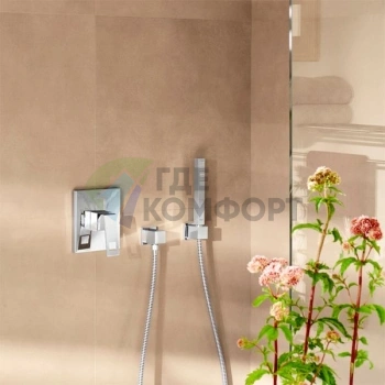 Смеситель для душа Grohe Eurocube 19898000 с термостатом настенного монтажа - фото 2