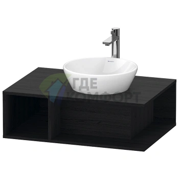 Тумбочка подвесная Duravit D-Neo Compact, 260x800x550 мм, с открытым отделением слева, цвет Black Oak (DE495801616) - фото 1