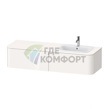 Подвесная тумба Duravit Happy D.2 Plus 354x1600x550 мм, 2 ящика, белый глянец (HP4954R2222) - фото 1