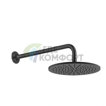 Душевая головка GESSI INCISO настенная шарнирная 300 мм, цвет nero, подключение 1/2 (58248#299) - фото 1