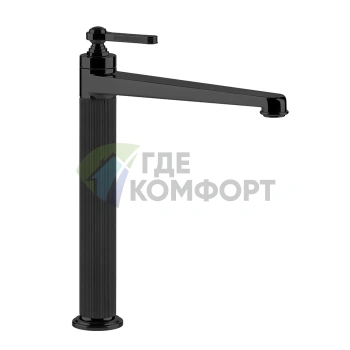 Смеситель GESSI VENTI20 для раковины: высокий однорычажный в матово-черном цвете (65003#299) - фото 1