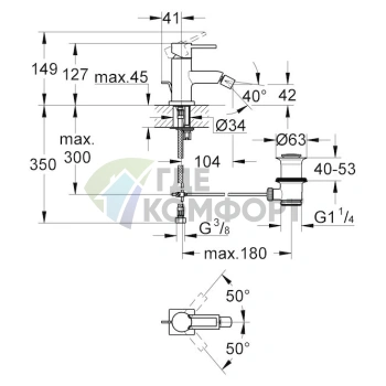 Смеситель для биде Grohe Allure 32147000 - фото 3