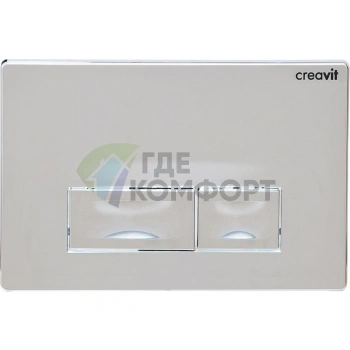 Элегантная кнопка смыва Creavit Ore GP3004.00 в глянцевом хроме - фото 1